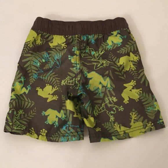Lime green tree frog fern boys swim trunks 2T - Picture 8 of 8